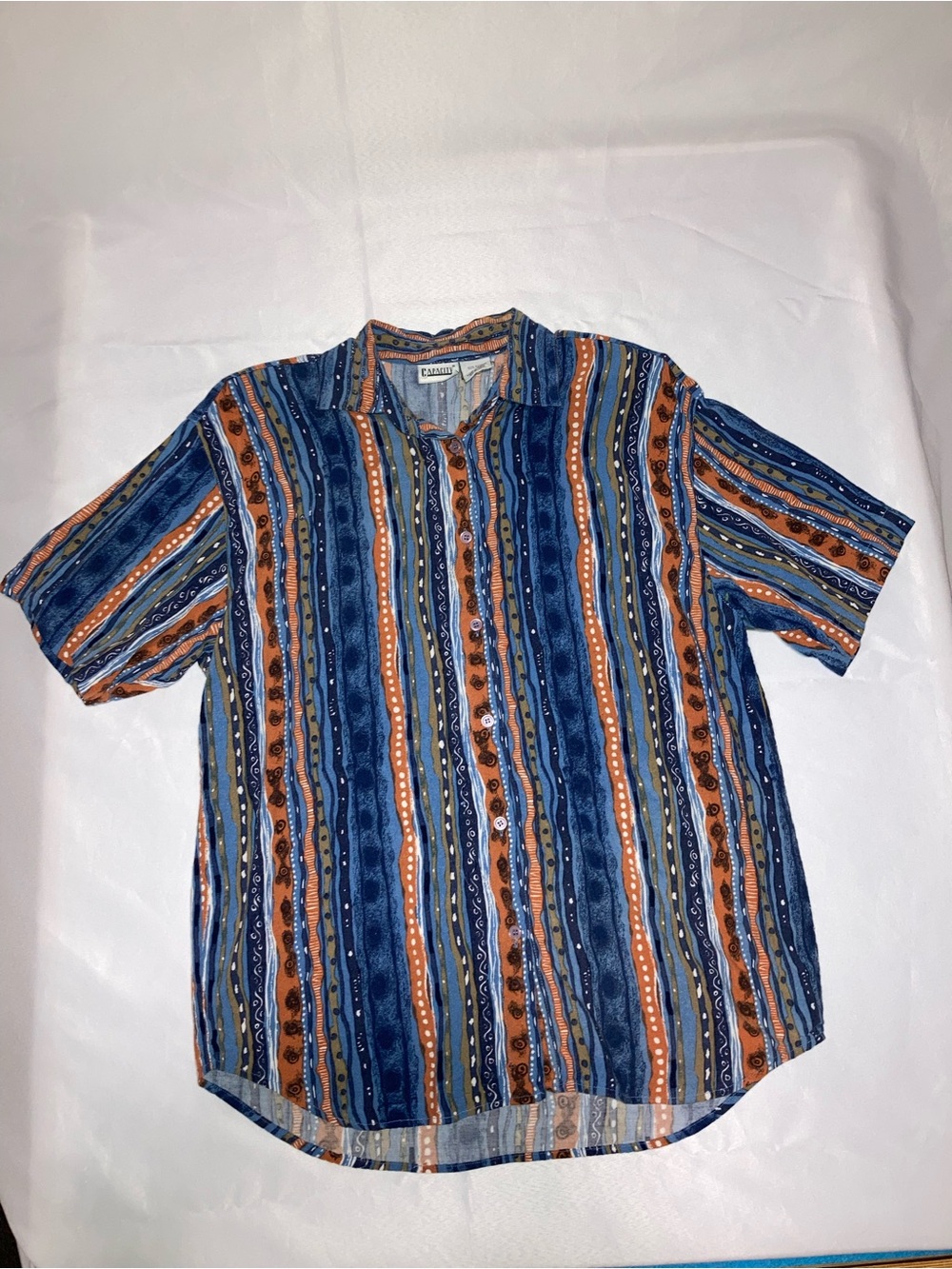 Vintage Capacity Striped Blue & Orange Matching Set - Picture 3 of 11